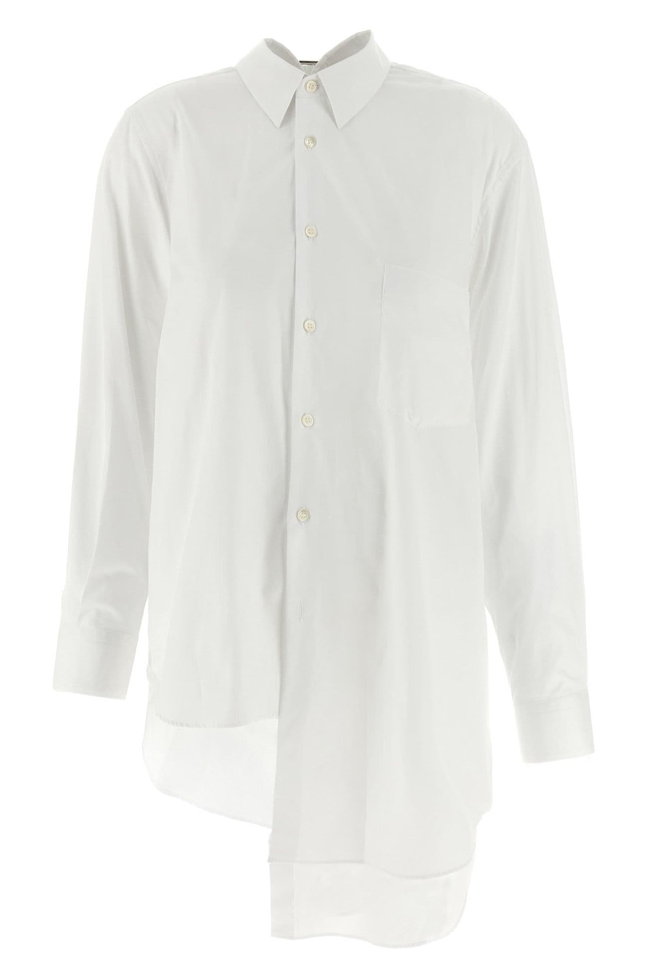 Comme Des Garçons White Cotton Blouse
