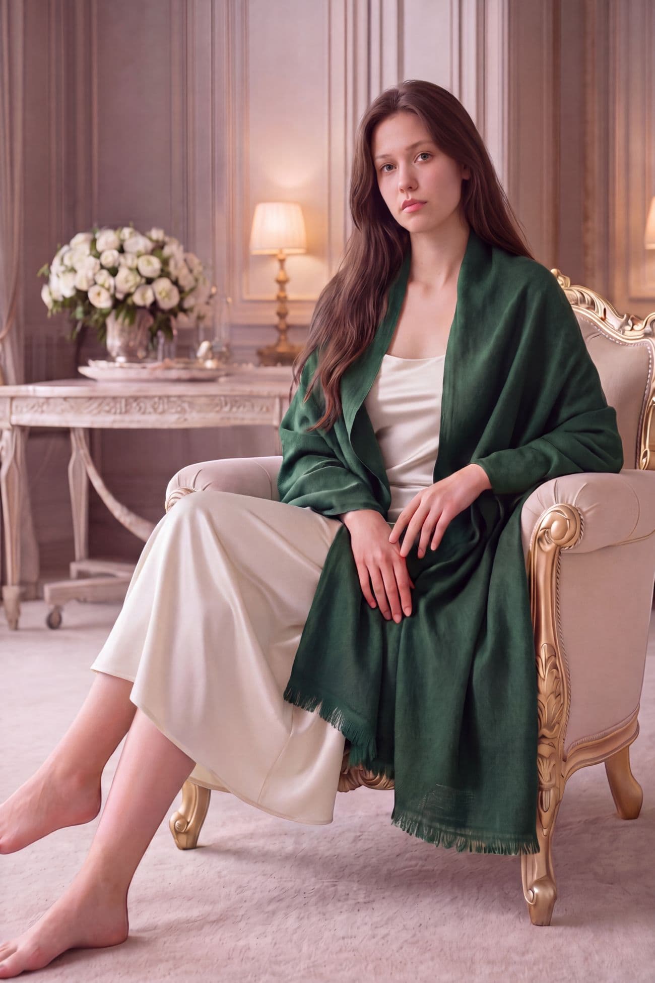 شال صوف سادة